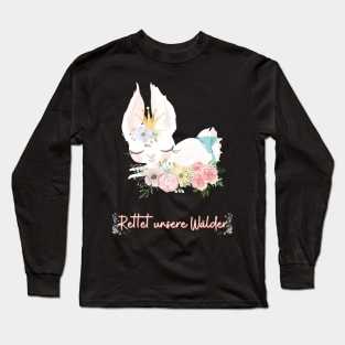 Häschen Wald Retten Prinzessin Blumen Süß Long Sleeve T-Shirt